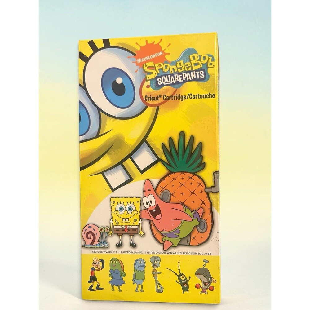 Cricut Nickelodeon SpongeBob SquarePants Cartridge 29-0830 Box Manual Overlay
